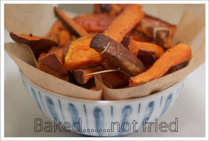 Baked Sweet Potato Fries with Herbed Olive Oil on MarlaMeridith.com