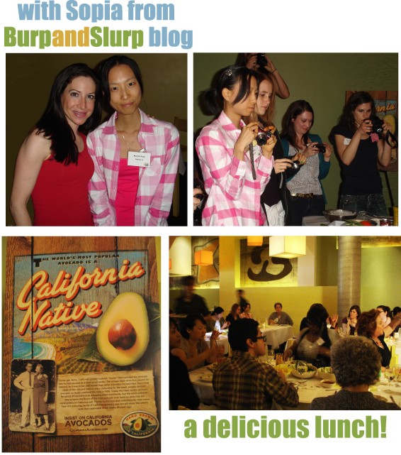 Marla & Sophia from Burp and Slurp blog, California Avocado lunch