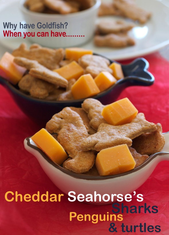 Healthy cheddar crackers, kids love them