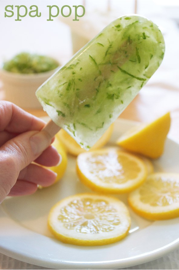 Lemonade Cucumber Spa Popsicles | MarlaMeridith.com