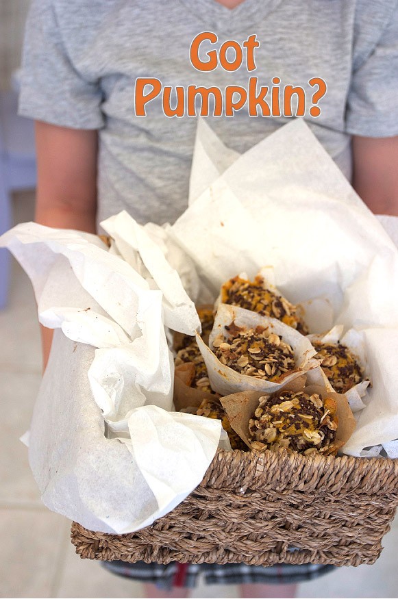 Pumpkin Chocolate Oat Muffins | MarlaMeridith.com