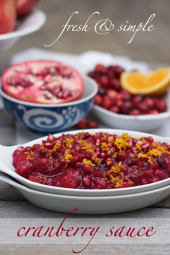 Cranberry Sauce with Pear and Pomegranate, add this to your holiday table! MarlaMeridith.com ( @marlameridith )