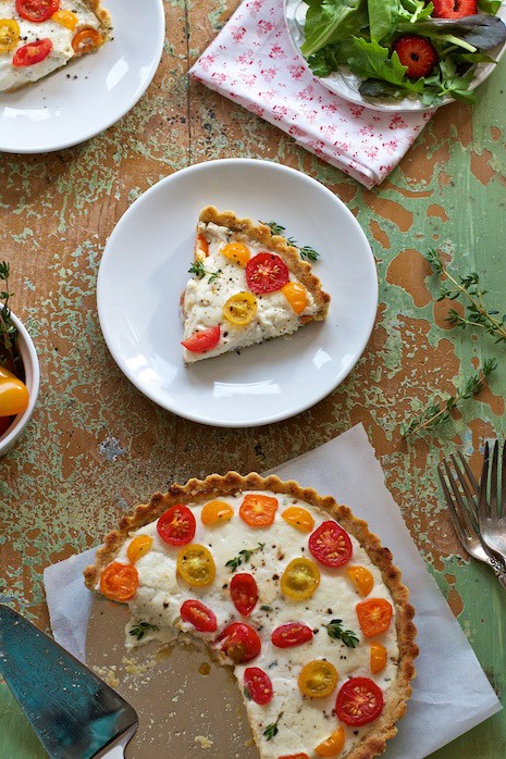 Rustic Tomato and Cheese Margherita Tarts | MarlaMeridith.com