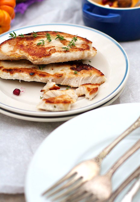 Quick Pan Seared Turkey Cutlets | MarlaMeridith.com