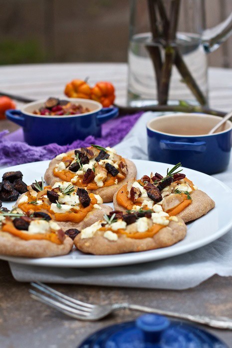 Sweet Potato Goat Cheese Fig Pizza on MarlaMeridith.com