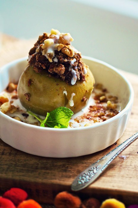 Baked Apples with Walnuts & Dates | MarlaMeridith.com