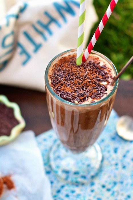 Homemade Chocolate Lover's Milkshake recipe on MarlaMeridith.com