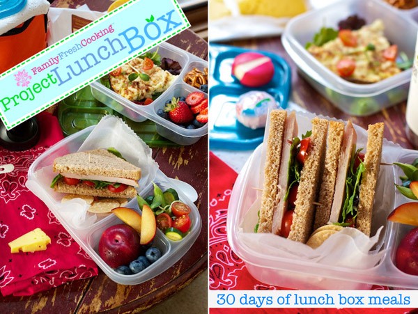 #projectlunchbox | MarlaMeridith.com: 30 Days of Healthy Meals | FREE Downloadable PDF  Pack homemade lunchbox meals for 30 days! Are you up for the challenge?