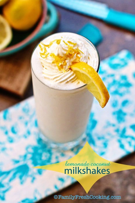 Lemonade Coconut Milkshake recipe on MarlaMeridith.com