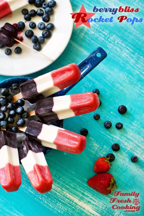 Berry Bliss Rocket Popsicles | recipe on MarlaMeridith.com