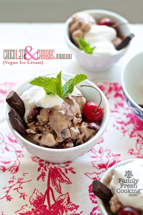 Chocolate Cherry Ice Cream recipe on MarlaMeridith.com blog IMG 7715