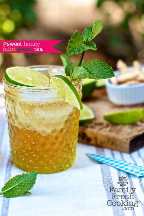 Sweet Honey Mint Green Tea | MarlaMeridith.com 