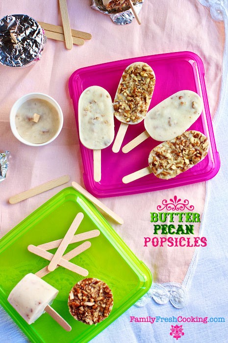 Butter Pecan Popsicles | MarlaMeridith.com