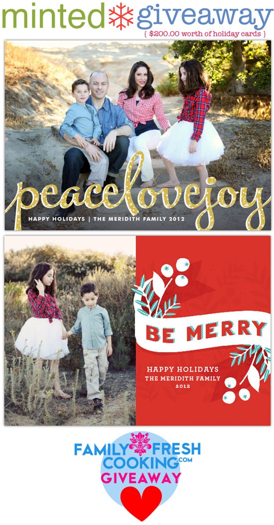 Minted Holiday Cards {BIG giveaway & discounts} on MarlaMeridith.com