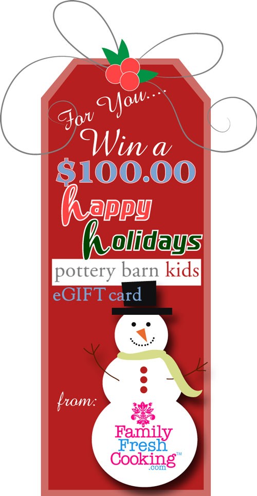 Pottery Barn Kids eGIFT Card Giveaway on MarlaMeridith.com