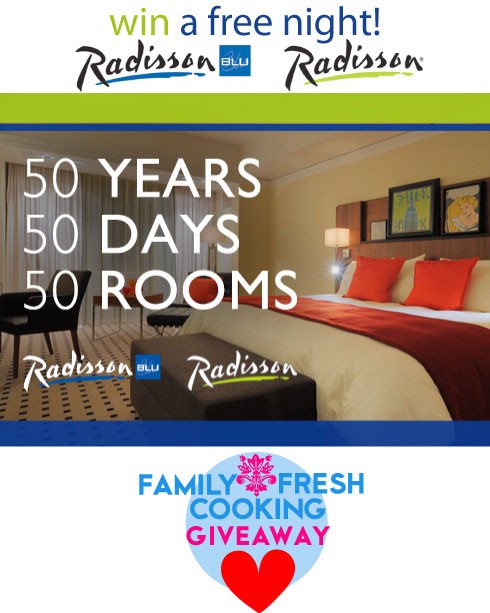 Win a free stay at Radisson Hotels on MarlaMeridith.com