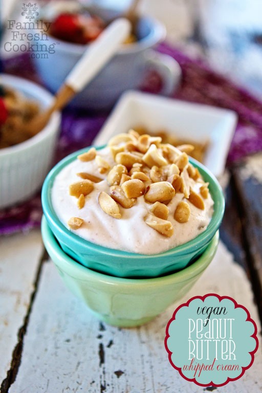 Vegan Peanut Butter Whipped Cream | recipe on MarlaMeridith.com