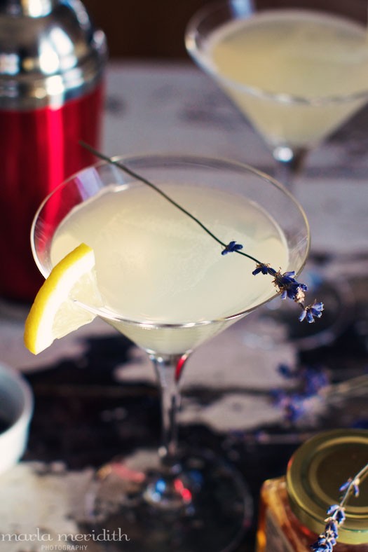 Honey Bee Martini | Lavender Honey, Lemon & Vodka Cocktail | Recipe on MarlaMeridith.com