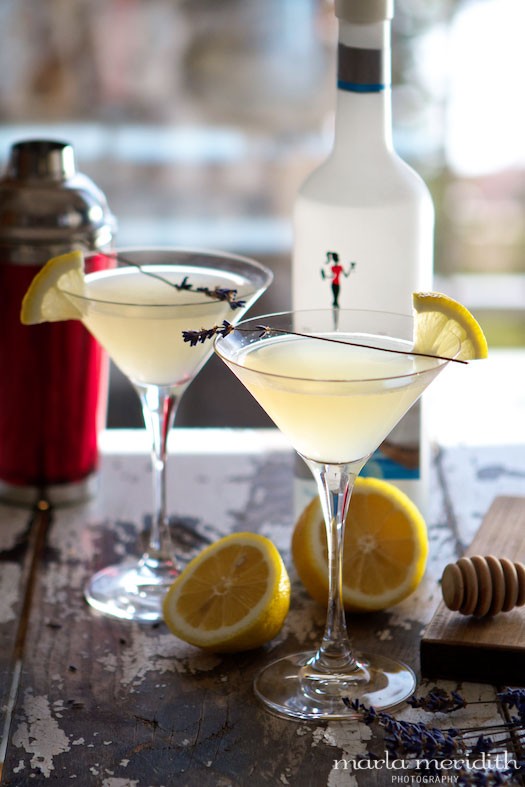 Honey Bee Martini | a Skinny Cocktail | Recipe on MarlaMeridith.com