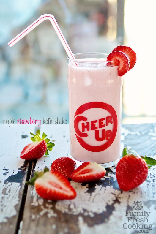 Strawberry-Maple Kefir Shake | Recipe on MarlaMeridith.com