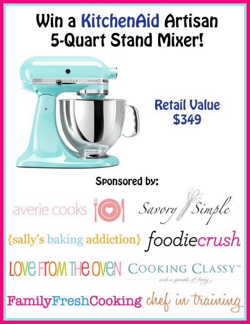 KitchenAid Artisan 5 Quart Stand Mixer Giveaway | MarlaMeridith.com