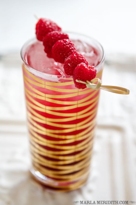 Red Raspberry Rascal Cocktail | recipe on MarlaMeridith.com