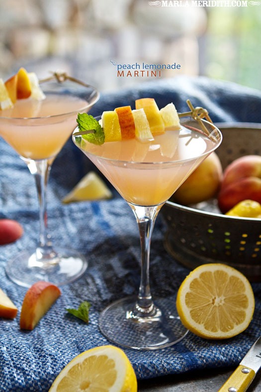 Peach Lemonade Martini | MarlaMeridith.com