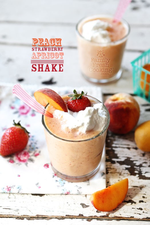 Peach, Strawberry & Apricot Shake | MarlaMeridith.com