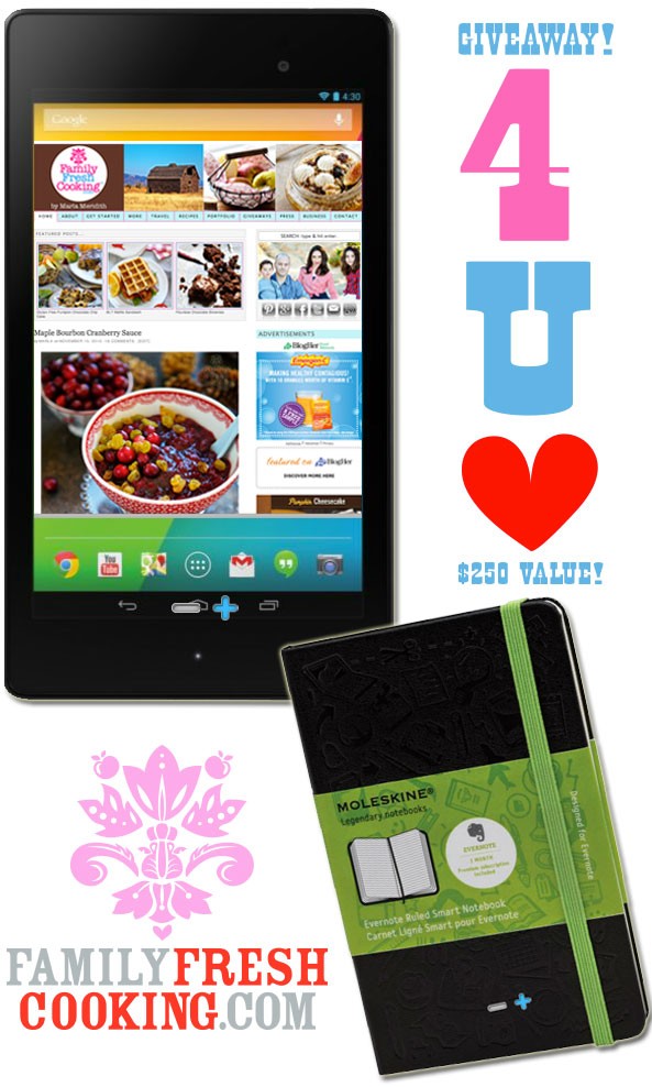 Google Nexus 7 Tablet & Moleskin Evernote Smart Notebook | Giveaway on MarlaMeridith.com