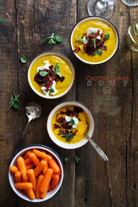 Roasted Carrot Leek Soup | Healthy & Delicious Soup | MarlaMeridith.com