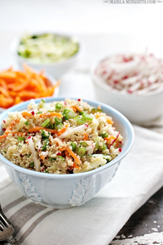 Quinoa & Veggies Lunchbox Power Salad | MarlaMeridith.com