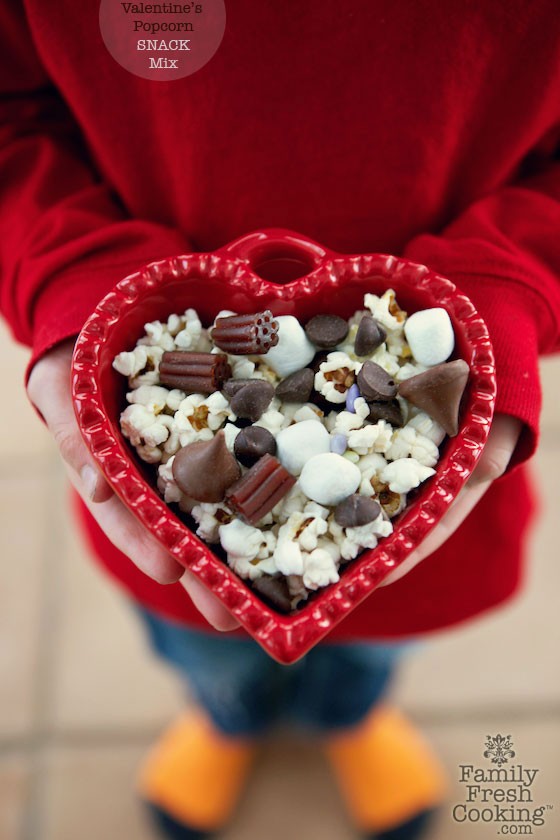 Valentine's Popcorn Snack Mix | MarlaMeridith.com