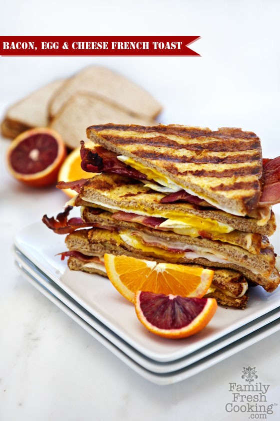 Bacon, Egg & Cheese French Toast | MarlaMeridith.com #backtoschool #lunchbox