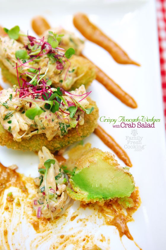 Crispy Avocado Wedges with Crab Salad | MarlaMeridith.com