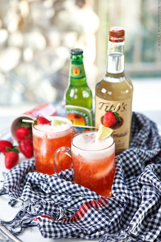 Cool sips for summer! Strawberry Moscow Mule Cocktail. Get the recipe on MarlaMeridith.com