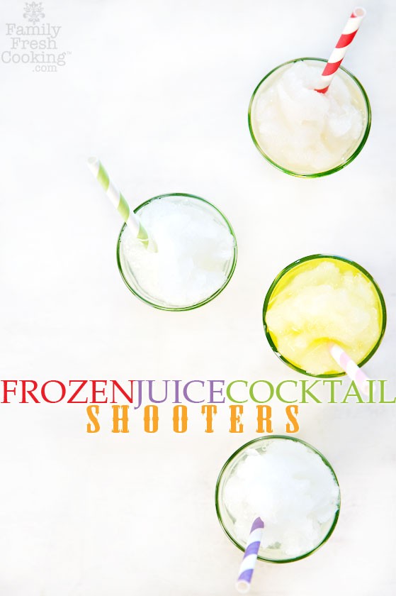 Frozen Juice Cocktail Shooters | MarlaMeridith.com