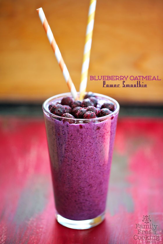 Blueberry Oatmeal Power Smoothie