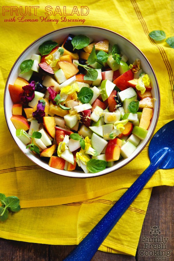 Fruit Salad with Lemon Honey Dressing | #backtoschool #lunchbox | MarlaMeridith.com