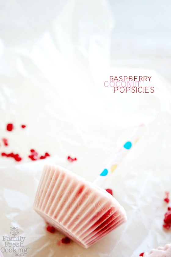 Coconut Raspberry Popsicles | MarlaMeridith.com