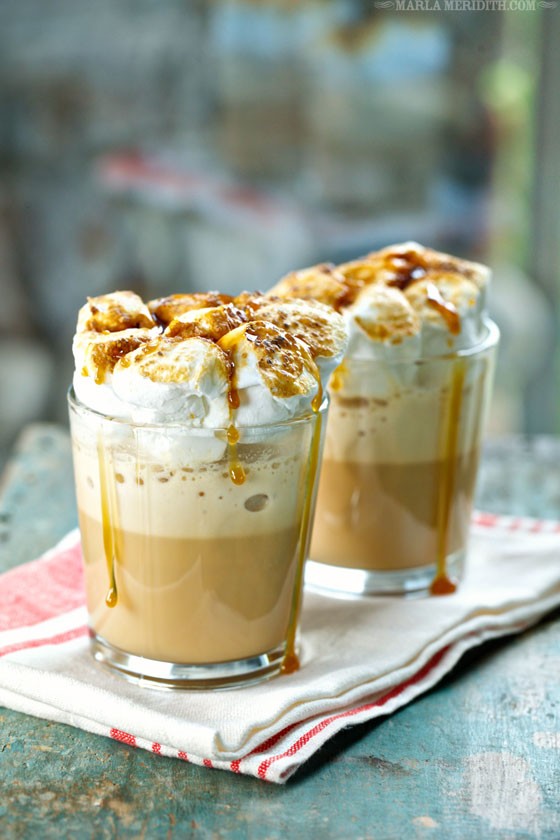 Roasted Marshmallow Coffee Cocktail Shakes | MarlaMeridith.com