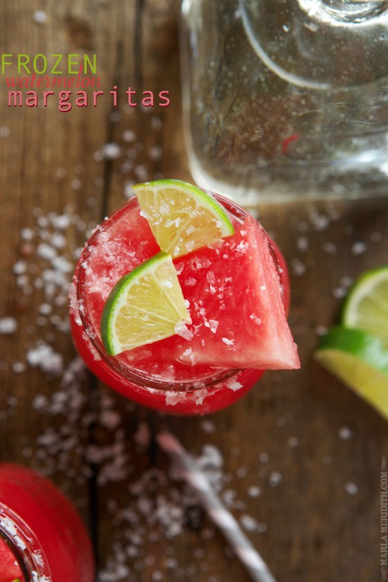Frozen watermelon margaritas