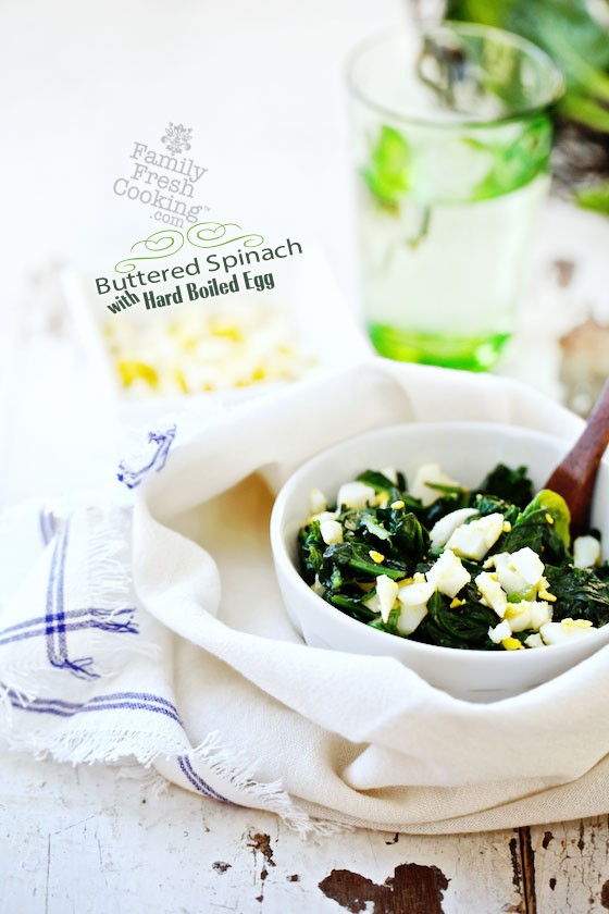 Buttered Spinach with Egg | The Nourished Kitchen Cookbook | MarlaMeridith.com