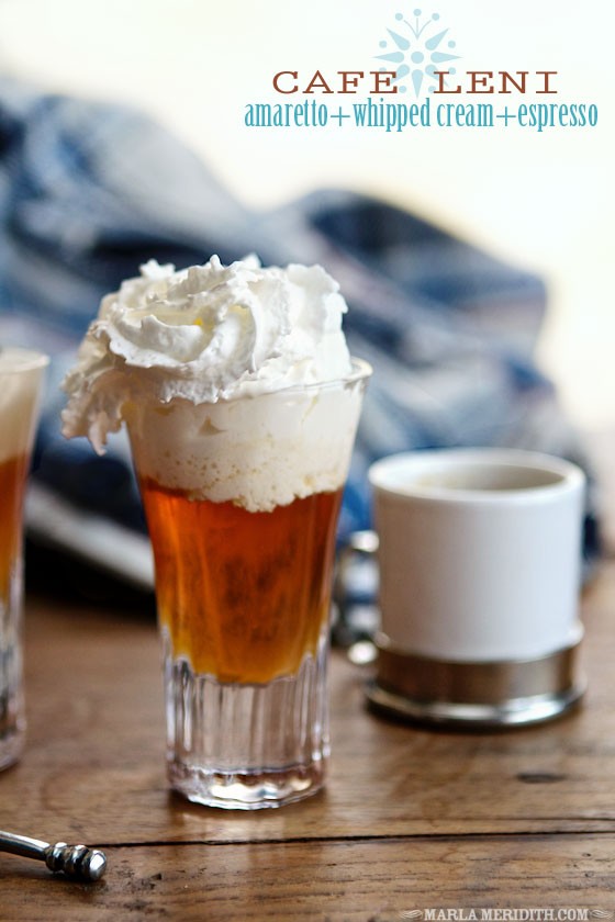 Cafe Leni {aka: Amaretto, Whipped Cream & Espresso} | a warming & very happy cocktail! MarlaMeridith.com