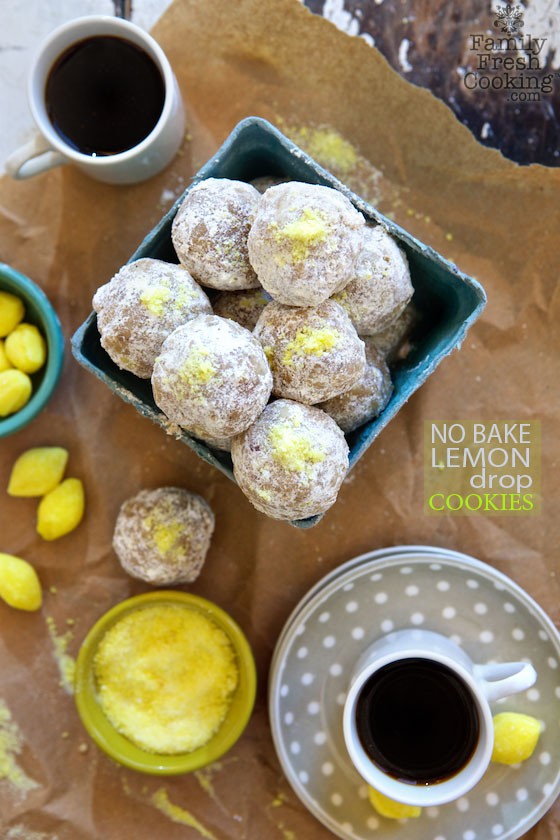 No-Bake Lemon Drop Cookies | Add these delish treats to your holiday gift & goodie list! MarlaMeridith.com