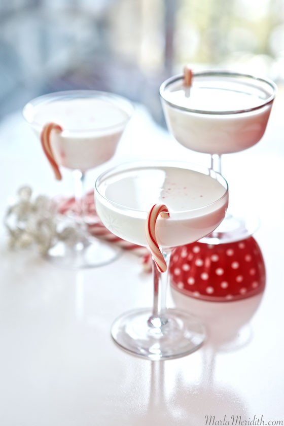Celebrate the holidays with the Polar Queen Cocktail, a creamy and refreshing peppermint drink recipe. Perfect for Christmas, New Year's or any celebration! MarlaMeridith.com