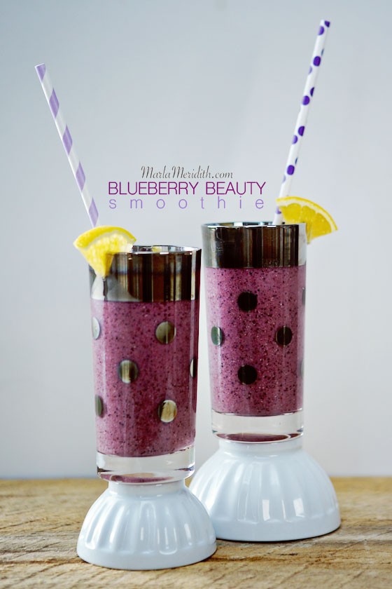 Get the recipe for this delish Blueberry Beauty Smoothie on MarlaMeridith.com