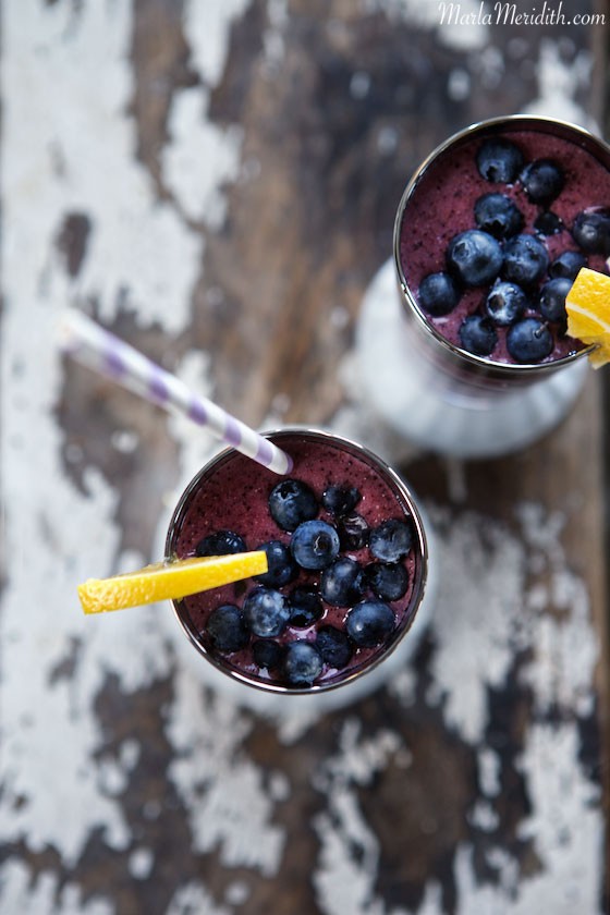 Try this delicious Blueberry Beauty Smoothie and glow from the inside out! Get the recipe on MarlaMeridith.com