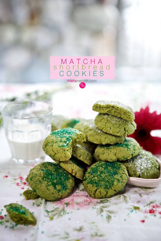 Matcha Shortbread Cookies recipe | MarlaMeridith.com ( @marlameridith )