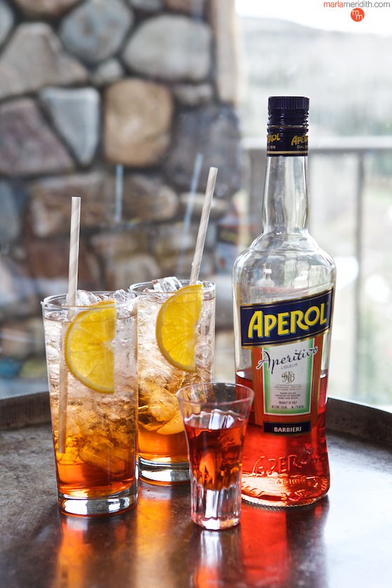 Thirsty? A classic Italian Aperol Spritz is the perfect way to wash everything down! MarlaMeridith.com ( @marlameridith )