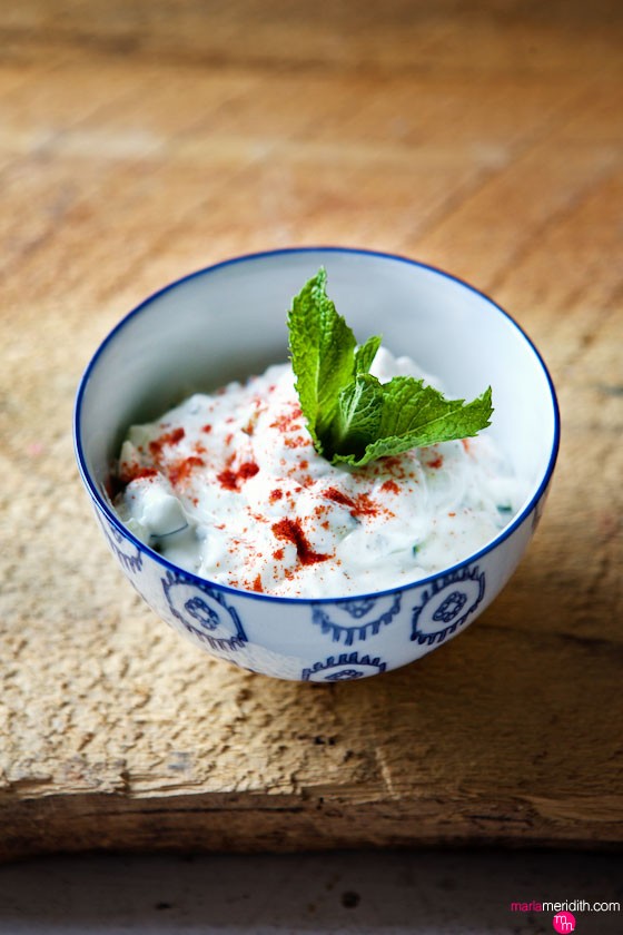We are obsessed with the Greek Tzaziki Sauce! Get the recipe on MarlaMeridith.com